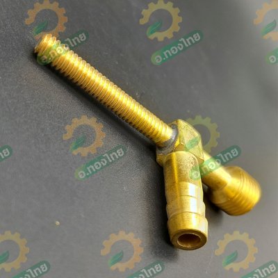 งอท้ายสายพ่นยา ข้อต่อสายพ่นยา 3 ทาง ติดรถไถ เกลียว 2 หุน (1/4 นิ้ว) - ทองเหลือง