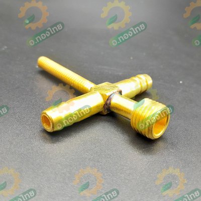 สี่ทางพ่นยา ทองเหลือง ข้อต่อพ่นยาติดท้ายรถไถ เกลียวนอก ขนาด 2 หุน (1/4”)