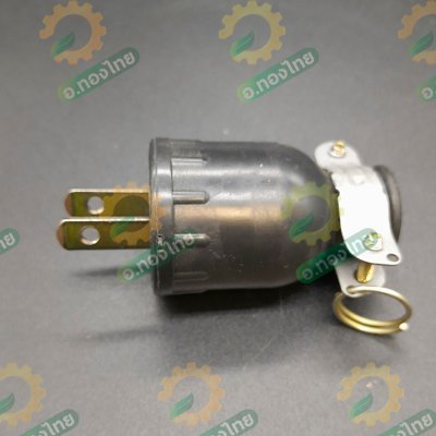 ปลั๊กยางตัวผู้ 2 ขา ขาแบน Rubber US-Plug (ไม่มีสาย) รูเสียบ 16A 250V (Sokawa)
