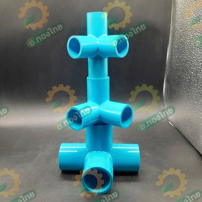 สี่ทางตั้งฉาก PVC พีวีซี ขนาด 1/2 , 3/4 , 1 นิ้ว หนา 13.5 (ท่อน้ำไทย)