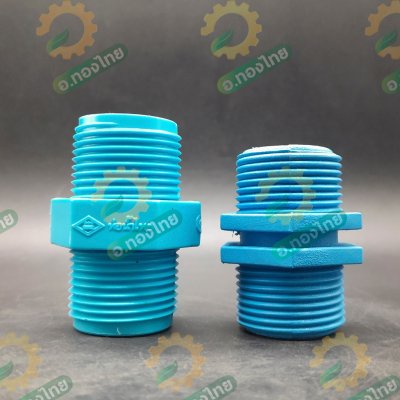 นิปเปิ้ล PVC พีวีซี ข้อต่อตรงเกลียวนอก ขนาด 1/2 , 3/4 นิ้ว (ท่อน้ำไทย)