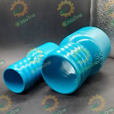 หางปลาไหล PVC ข้างเดียว ข้อต่อสายยาง+ท่อ ขนาด 2-3 นิ้ว แป๊ปรีด แป๊ปลดเสียบสาย (สีฟ้า)