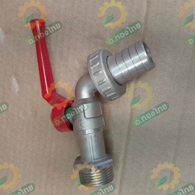 ก๊อกสนาม ก๊อกน้ำประปา ก๊อกเปิดปิดทองเหลือง ขนาด 1 นิ้ว ยี่ห้อ Sanwa ซันวา