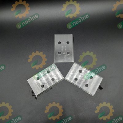 ใบมีดตัดหญ้า 3ใบ/ชุด แบบติดจานยึด ทำจากเหล็กไฮสปีด + น็อต 6 ตัว ตราหงษ์ (แบบสั้น)