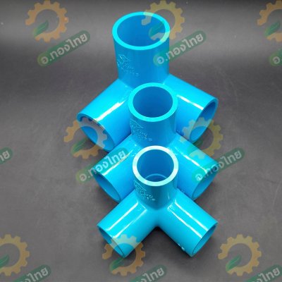 สามทางตั้งฉาก PVC พีวีซี ขนาด 1/2 , 3/4 , 1 นิ้ว หนา 13.5 ยี่ห้อ ท่อน้ำไทย