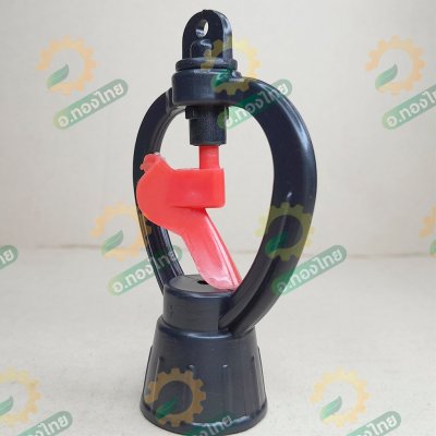 สปริงเกอร์ เกลียวใน ใส่ไดทั้ง 1/2 , 3/4 นิ้ว (โครงไม่หมุน) สีแดง