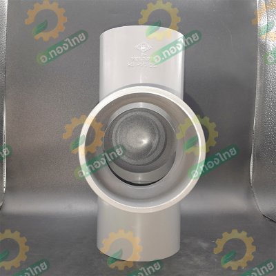 สี่ทาง PVC พีวีซี ขนาด 1 , 1 1/2 , 2 นิ้ว หนา 8.5 ยี่ห้อ ท่อน้ำไทย (สีเทา)