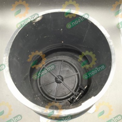 ฟุตวาล์ว PVC หัวกะโหลกดูดน้ำ ลิ้นสปริง 5 หู แบบสวม สีดำ ขนาด 4 นิ้ว (Red Hand)