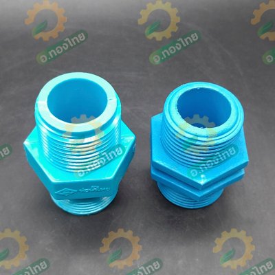 นิปเปิ้ล PVC พีวีซี ข้อต่อตรงเกลียวนอก ขนาด 1/2 , 3/4 นิ้ว (ท่อน้ำไทย)