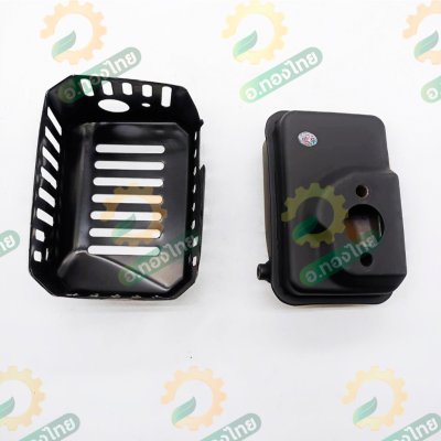 ท่อไอเสีย พร้อมฝาครอบเหล็ก เครื่องตัดหญ้า รุ่น NB411 (ยี่ห้อ STP)