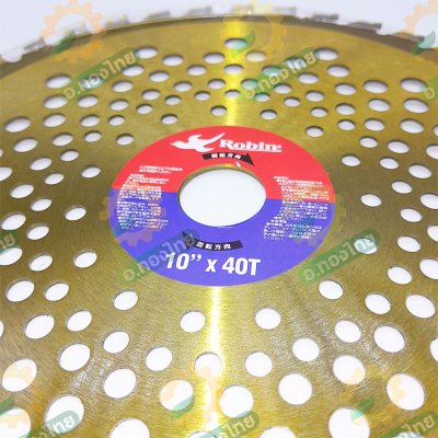 ใบมีดตัดหญ้า ใบเลื่อยวงเดือน แบบติดเล็บ ยี่ห้อ ROBIN ขนาด 10 นิ้ว (สีทอง)