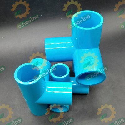 สี่ทางตั้งฉาก PVC พีวีซี ขนาด 1/2 , 3/4 , 1 นิ้ว หนา 13.5 (ท่อน้ำไทย)