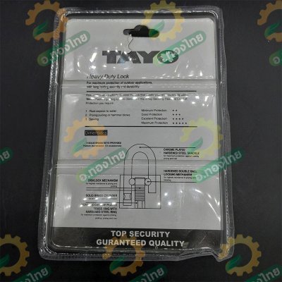 กุญแจ กุญแจบ้าน กุญแจระบบลูกปืน (คอยาว สีเงิน) 45mm. (TAYO)