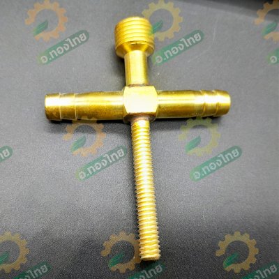 สี่ทางพ่นยา ทองเหลือง ข้อต่อพ่นยาติดท้ายรถไถ เกลียวนอก ขนาด 2 หุน (1/4”)