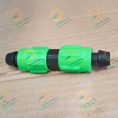 ข้อต่อเทปน้ำหยด ต่อระหว่างเทปน้ำหยด แบบเกลียวหมุนล็อค (สีเขียว) ขนาด 16 มม. [จำนวน 10 ตัว]