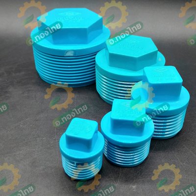 ปลั๊กอุดเกลียวนอก ตัวปิดท่อ PVC พีวีซี ขนาด 1/2 - 2 นิ้ว (ท่อน้ำไทย)