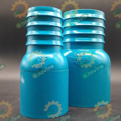 หางปลาไหล PVC ข้างเดียว ข้อต่อสายยาง+ท่อ ขนาด 2-3 นิ้ว แป๊ปรีด แป๊ปลดเสียบสาย (สีฟ้า)