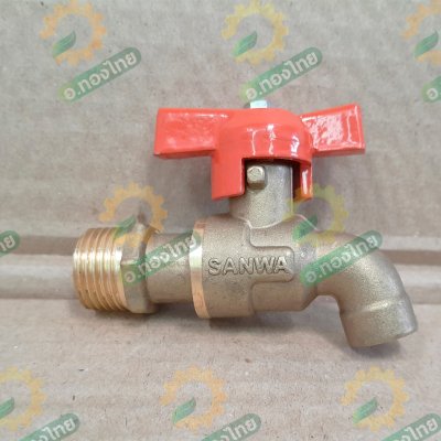 SANWA ก๊อกบอลมินิทองเหลือง ซันวา 1/2″ (4หุน)