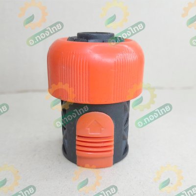 ข้อต่อสวมเร็ว ข้อต่อสายยางเครื่องฉีดน้ำ ข้อต่อก๊อกน้ำ+สายยาง (สีส้ม-ดำ)