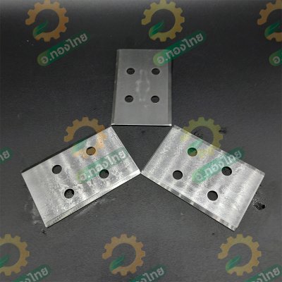 ใบมีดตัดหญ้า 3ใบ/ชุด แบบติดจานยึด ทำจากเหล็กไฮสปีด + น็อต 6 ตัว ตราหงษ์ (แบบสั้น)