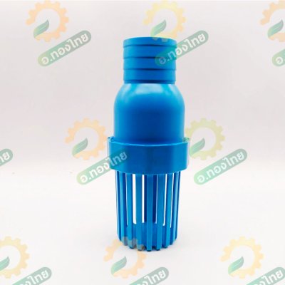ฟุตวาล์ว PVC หัวกะโหลกดูดน้ำ แบบสวม สีฟ้า ขนาด 2-3 นิ้ว (ปลาวาฬ)