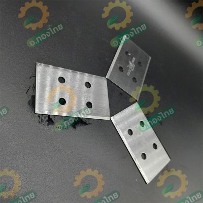 ใบมีดตัดหญ้า 3ใบ/ชุด แบบติดจานยึด ทำจากเหล็กไฮสปีด + น็อต 6 ตัว ตราหงษ์ (แบบสั้น)