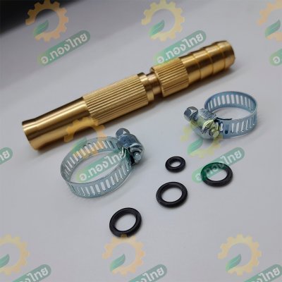 หัวฉีดน้ำทองเหลือง หัวฉีดน้ำต่อสายยาง ปืนฉีดน้ำ รดน้ำต้นไม้ รุ่น DM-19 ยาว 4 นิ้ว