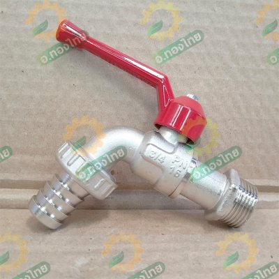 ก๊อกสนาม ก๊อกน้ำประปา ก๊อกเปิดปิดทองเหลือง ขนาด 3/4 นิ้ว (6หุน) ยี่ห้อ Sanwa ซันวา