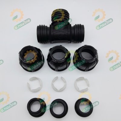 ข้อต่อสวมล็อค ข้อต่อสามทาง PE ขนาด 20 มิล - 4 หุน (คละสี)