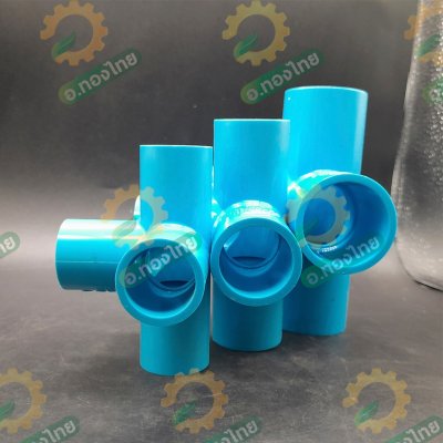 สี่ทางตั้งฉาก PVC พีวีซี ขนาด 1/2 , 3/4 , 1 นิ้ว หนา 13.5 (ท่อน้ำไทย)