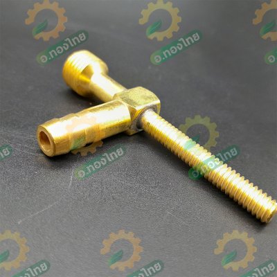 งอท้ายสายพ่นยา ข้อต่อสายพ่นยา 3 ทาง ติดรถไถ เกลียว 2 หุน (1/4 นิ้ว) - ทองเหลือง