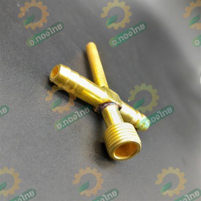 สี่ทางพ่นยา ทองเหลือง ข้อต่อพ่นยาติดท้ายรถไถ เกลียวนอก ขนาด 2 หุน (1/4”)