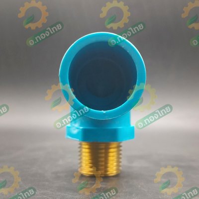 ข้องอเกลียวนอก ทองเหลือง PVC ขนาด 1/2 (4หุน) หนา 13.5 (ท่อน้ำไทย)