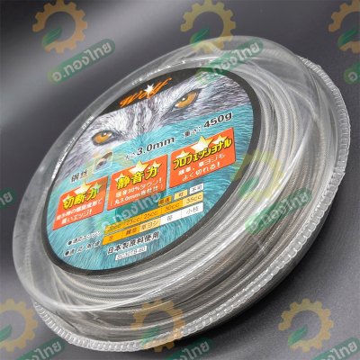 สายเอ็นตัดหญ้า ลวดสลิง ขนาด 3 มิล 1 ม้วน ยาว 30 เมตร (Wolf)