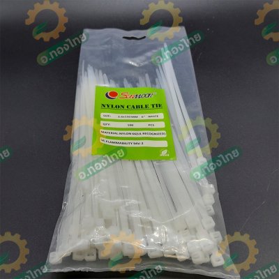 สายรัด เคเบิ้ลไทร์ หนวดกุ้ง สายรัดสายไฟ 4 , 6 , 8 นิ้ว (100 เส้น)