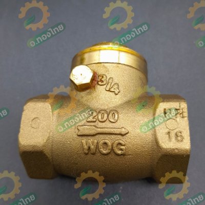 เช็ควาล์วนอน เช็ควาล์วสวิง วาล์วกันย้อน ทองเหลือง ขนาด 3/4 นิ้ว ยี่ห้อ ANA