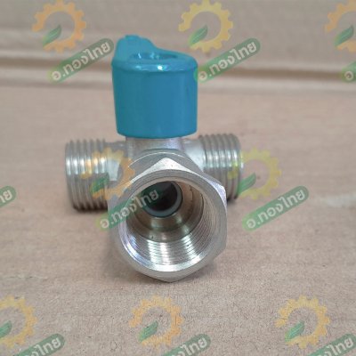 มินิบอลวาล์ว 3ทาง (ผู้-เมีย-ผู้) ทองเหลือง วาล์วปิดเปิด ขนาด 1/2 (สี่หุน) ยี่ห้อ ซันวา SANWA