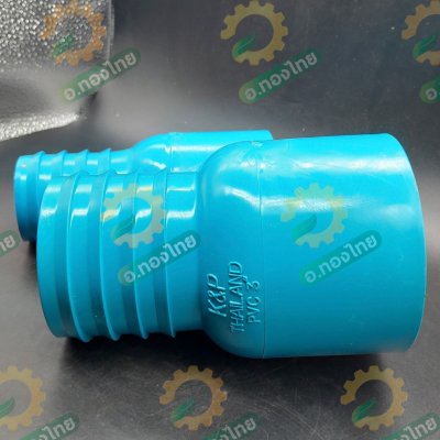 หางปลาไหล PVC ข้างเดียว ข้อต่อสายยาง+ท่อ ขนาด 2-3 นิ้ว แป๊ปรีด แป๊ปลดเสียบสาย (สีฟ้า)