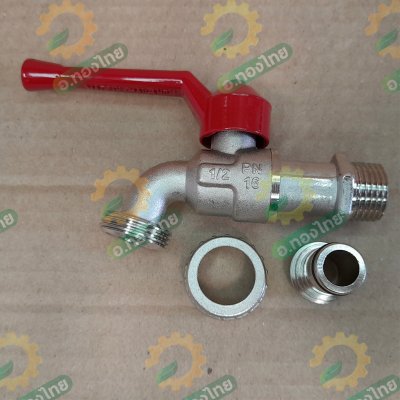 ก๊อกสนาม ก๊อกน้ำประปา ก๊อกเปิดปิดทองเหลือง ขนาด 1/2 นิ้ว (4หุน) ยี่ห้อ Sanwa ซันวา