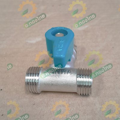 มินิบอลวาล์ว 3ทาง (ผู้-เมีย-ผู้) ทองเหลือง วาล์วปิดเปิด ขนาด 1/2 (สี่หุน) ยี่ห้อ ซันวา SANWA