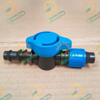 วาล์วน้ำหยด + ลูกยาง (สีฟ้า-ดำ HF) ก๊อกน้ำหยด วาล์วเทปน้ำหยด ขนาด 16 มิล (100 ชุด)