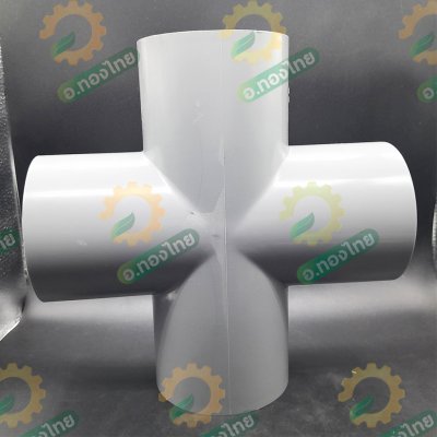 สี่ทาง PVC พีวีซี ขนาด 1 , 1 1/2 , 2 นิ้ว หนา 8.5 ยี่ห้อ ท่อน้ำไทย (สีเทา)