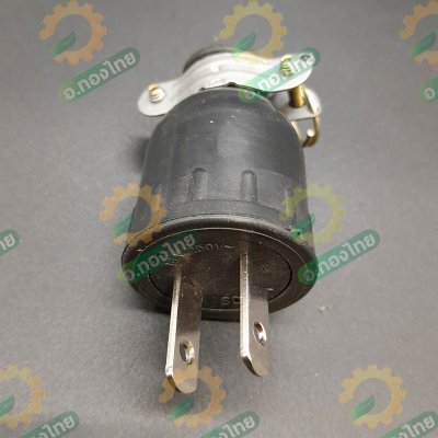 ปลั๊กยางตัวผู้ 2 ขา ขาแบน Rubber US-Plug (ไม่มีสาย) รูเสียบ 16A 250V (Sokawa)