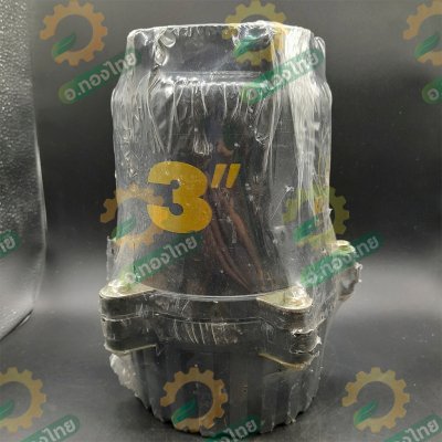 ฟุตวาล์ว PVC หัวกะโหลกดูดน้ำ ลิ้นสปริง 5 หู แบบเกลียวใน สีดำ ขนาด 3 นิ้ว (Red Hand)