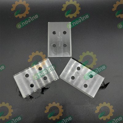 ใบมีดตัดหญ้า 3ใบ/ชุด แบบติดจานยึด ทำจากเหล็กไฮสปีด + น็อต 6 ตัว ตราหงษ์ (แบบสั้น)