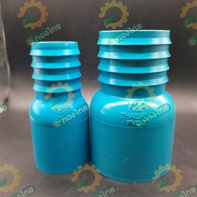 หางปลาไหล PVC ข้างเดียว ข้อต่อสายยาง+ท่อ ขนาด 2-3 นิ้ว แป๊ปรีด แป๊ปลดเสียบสาย (สีฟ้า)