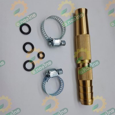 หัวฉีดน้ำทองเหลือง หัวฉีดน้ำต่อสายยาง ปืนฉีดน้ำ รดน้ำต้นไม้ รุ่น DM-19 ยาว 4 นิ้ว