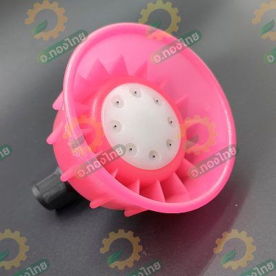 หัวพ่นยา พลาสติก หัวบัวพลาสติก เครื่องพ่นยาแบตเตอรี่ ถังโยก (สีชมพู 8 รู)