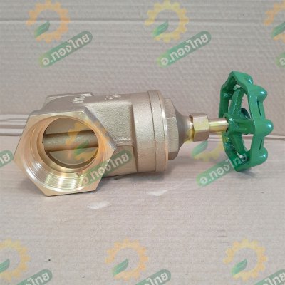 ประตูน้ำทองเหลือง แบบพวงมาลัย วาล์วปิดเปิด ขนาด 2 1/2 นิ้ว ยี่ห้อ SANWA