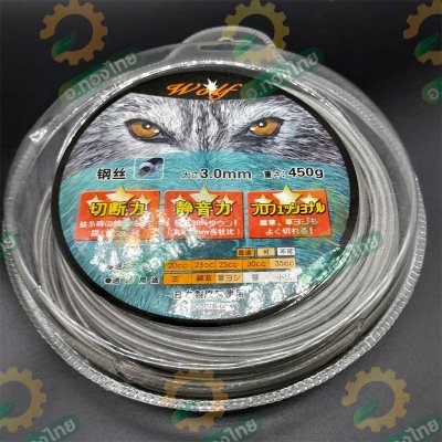 เอ็นตัดหญ้า เอ็นลวดสลิง 1 ปอนด์ ขนาด 3 มิล ใช้กับเครื่องตัดหญ้า (แบบกลม)